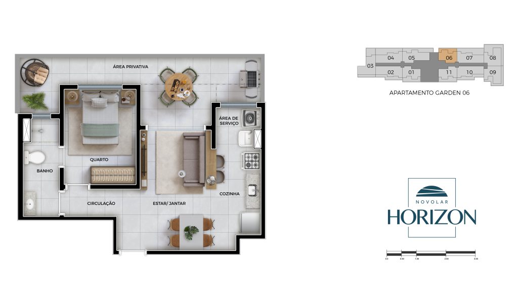 Salão de festas NOVOLAR HORIZON - Apartamento 2 quartos serrano bh