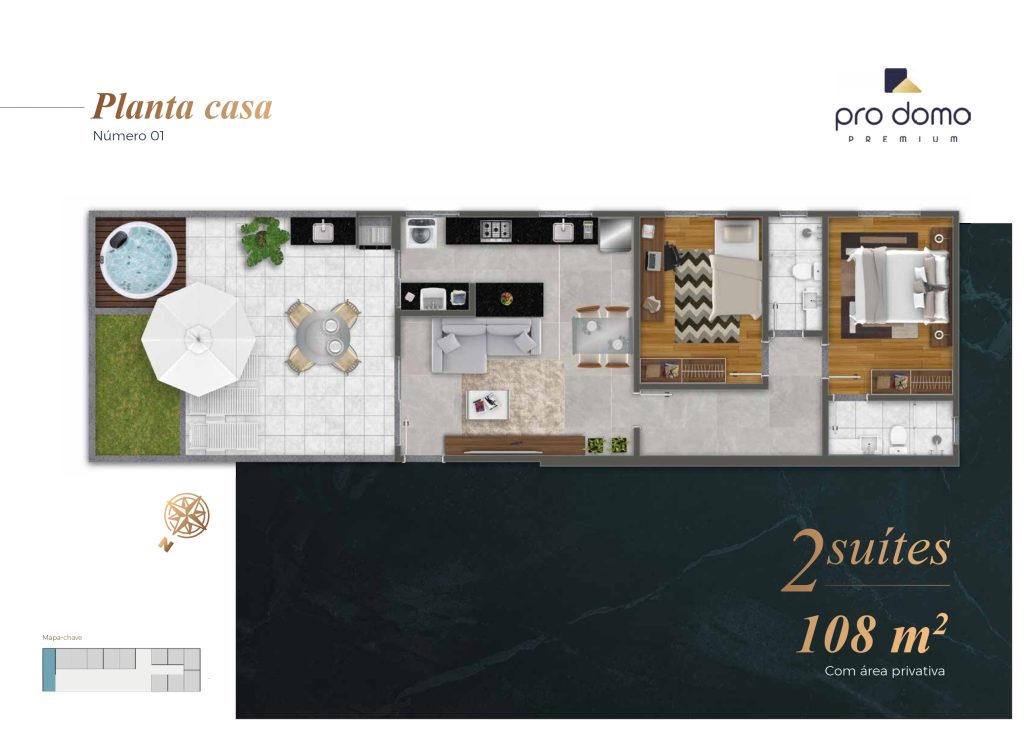 Sala de estar LUXUS GARDEN (CASA) - Casa 2 quartos buritis bh