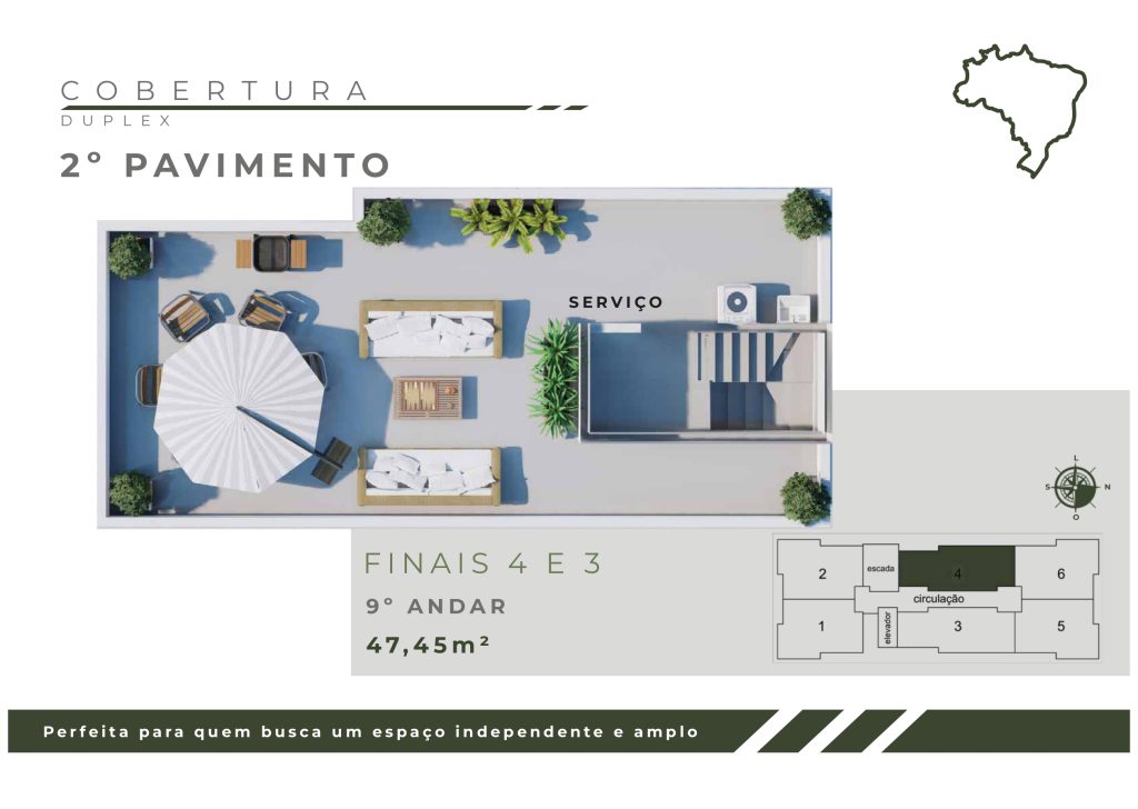 Área de lazer Residencial Brasil - Cobertura 2 quartos copacabana bh