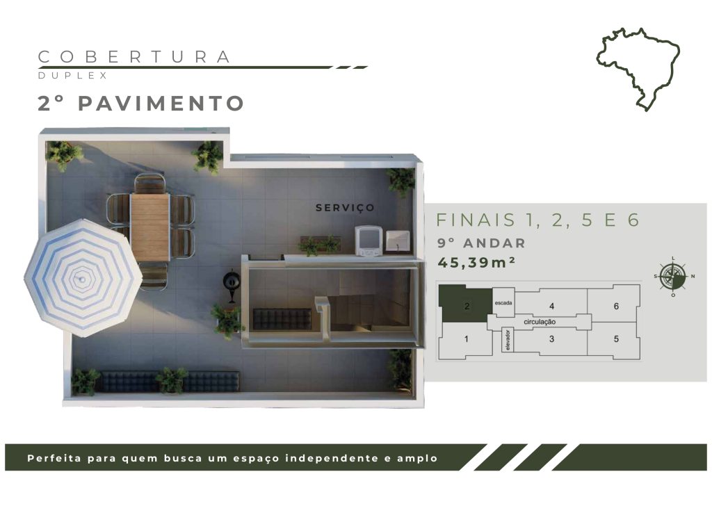 Residencial Brasil - Cobertura 2 quartos copacabana bh