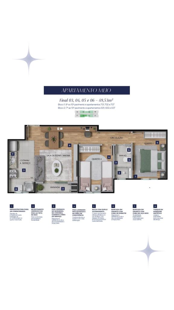 Cozinha planejada EXCLUSIVE SAFIRA - Apartamento 2 quartos fonte grande contagem