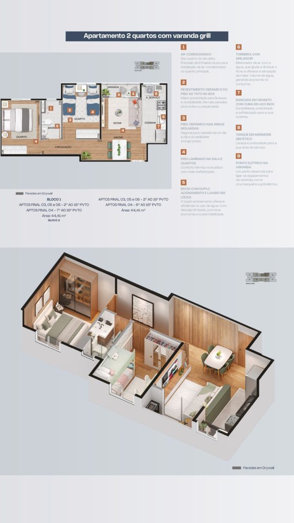 Suíte principal ALTO FLORENÇA - Apartamento 2 quartos gloria bh