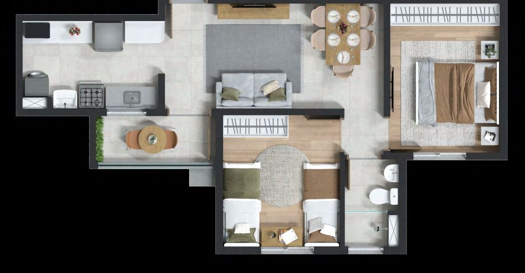 Banheiro Arco do Triunfo - Apartamento 2 quartos planalto bh