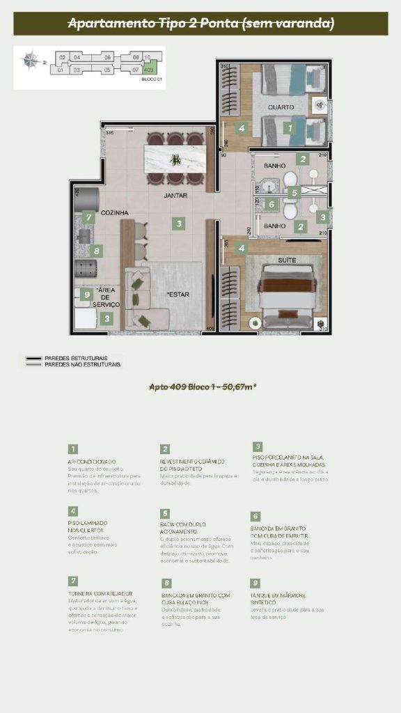 Playground EXCLUSIVE BON VIVANT - Apartamento 2 quartos santa amelia bh