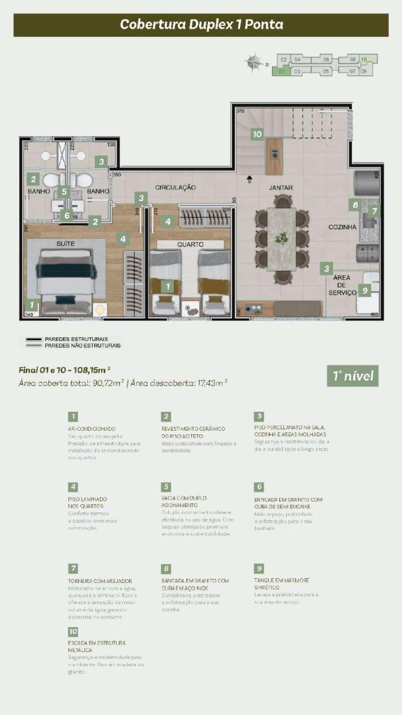 Banheiro EXCLUSIVE BON VIVANT - Apartamento 2 quartos santa amelia bh