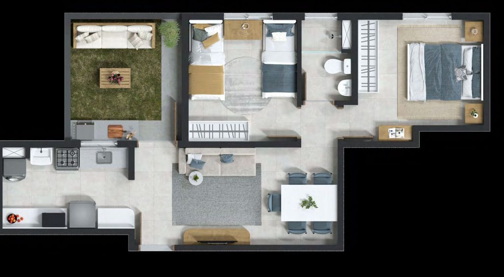 Cozinha planejada Arco do Triunfo - Apartamento 2 quartos planalto bh