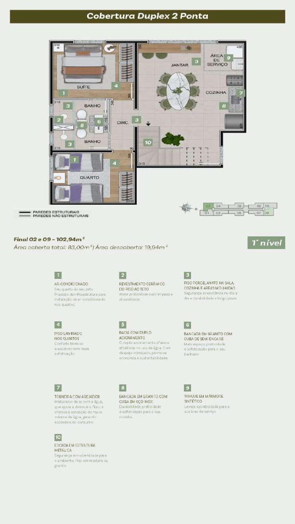 Cozinha planejada EXCLUSIVE BON VIVANT - Apartamento 2 quartos santa amelia bh