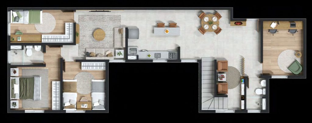 Sala de estar Arco do Triunfo - Apartamento 2 quartos planalto bh