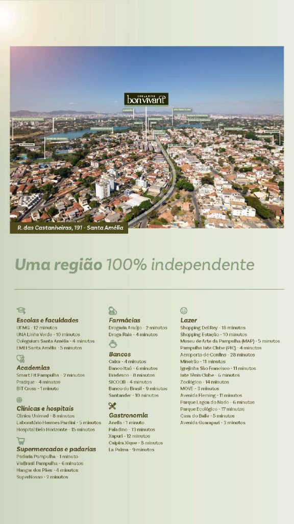 Vista panorâmica EXCLUSIVE BON VIVANT - Apartamento 2 quartos santa amelia bh