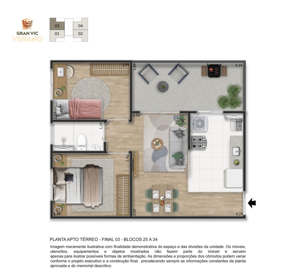 Banheiro Gran Vic Verano - Gran Vic Verano apartamento à venda