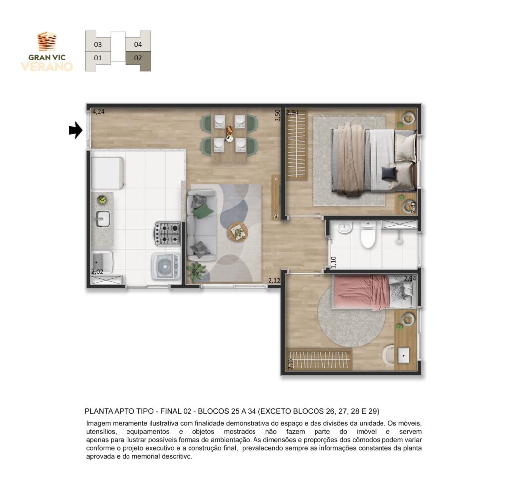 Quadra esportiva Gran Vic Verano - Gran Vic Verano apartamento à venda