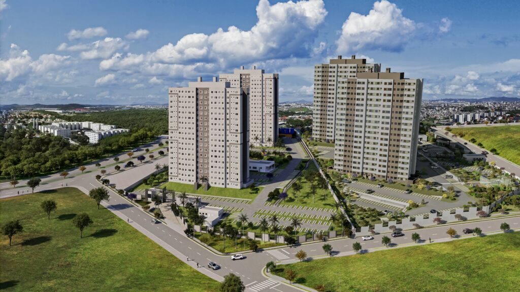 Vista aérea das torres - Mata das Orquídeas - Apartamento 2 quartos no Parque Maceió, Contagem