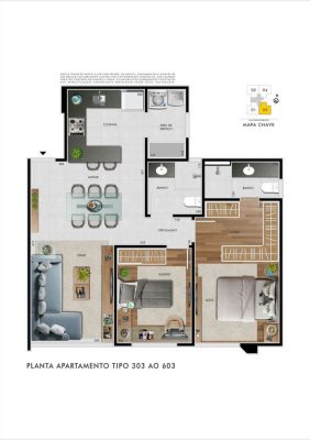 Espaço gourmet CAMILLE CLAUDEL - Apartamento 2 quartos castelo bh