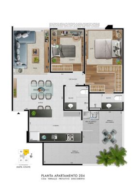 Suíte principal CAMILLE CLAUDEL - Apartamento 2 quartos castelo bh