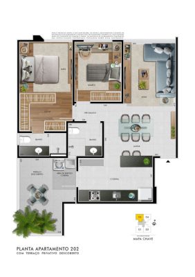 Cozinha planejada CAMILLE CLAUDEL - Apartamento 2 quartos castelo bh