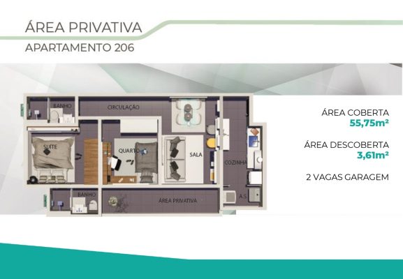 Privativa 2 quartos Liberty Santa Mônica