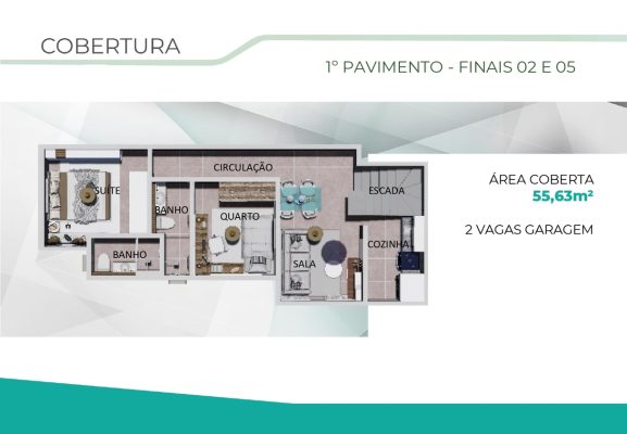 Cobertura 3 quartos Liberty Santa Mônica