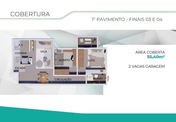 Cobertura 3 quartos Liberty Santa Mônica