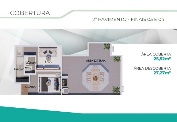 Cobertura 3 quartos Liberty Santa Mônica