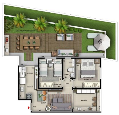 Quadra esportiva RENAULT CHICAGO - Apartamento 2 quartos sao cosme vespasiano