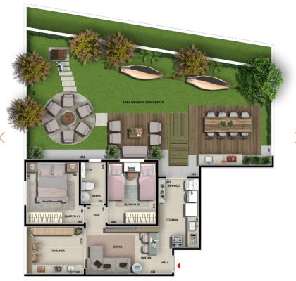 Área comum RENAULT CHICAGO - Apartamento 2 quartos sao cosme vespasiano