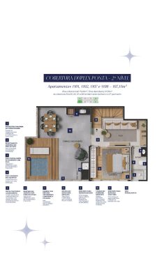 Planta do apartamento EXCLUSIVE SAFIRA - Apartamento 2 quartos fonte grande contagem