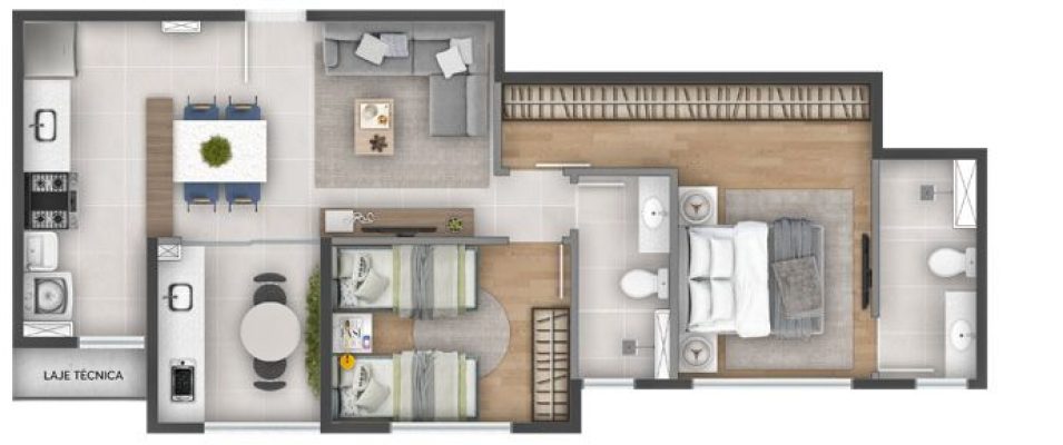 Sala de estar SENSIA SERRA - Apartamento 2 quartos serra bh