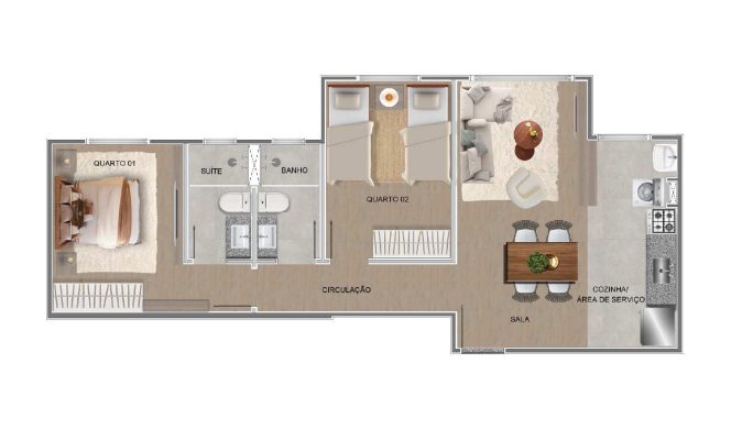 Fachada JARDINS RESIDENCE - Apartamento 2 quartos sao joaquim contagem