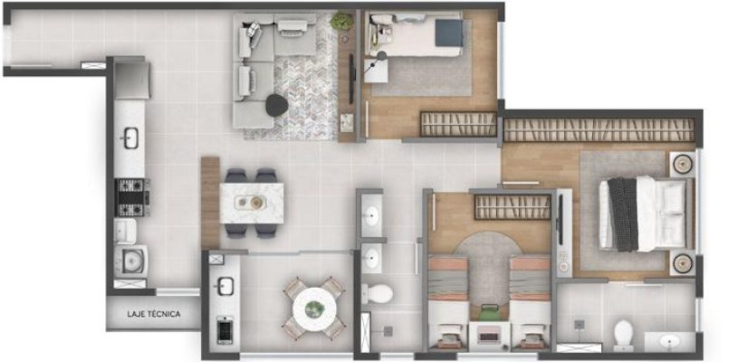 Vista da varanda SENSIA SERRA - Apartamento 2 quartos serra bh