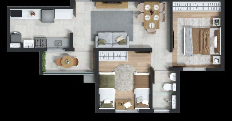 Banheiro Arco do Triunfo - Apartamento 2 quartos planalto bh