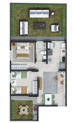 Suíte principal Arco do Triunfo - Apartamento 2 quartos planalto bh