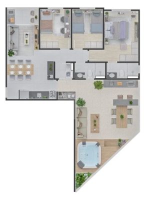 Suíte principal EDIFÍCIO TORONTO - Apartamento 2 quartos planalto bh