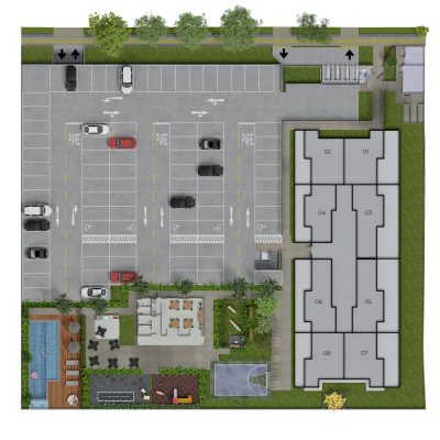 Implantação do empreendimento - Altus Residence - Apartamento 2 quartos no Arvoredo, Contagem